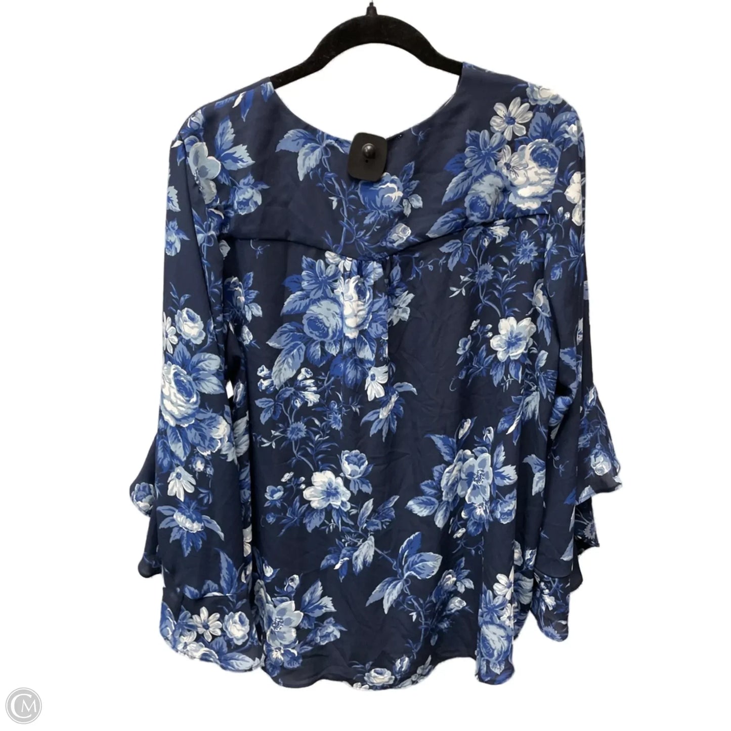 Top Long Sleeve By Chelsea And Theodore In Floral Print, Size: 1x