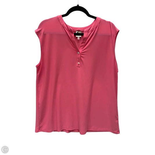Top Sleeveless By Anne Klein In Pink, Size: 1x