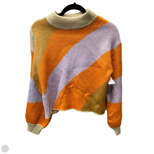 Sweater By Dee elly In Orange & Purple, Size: S