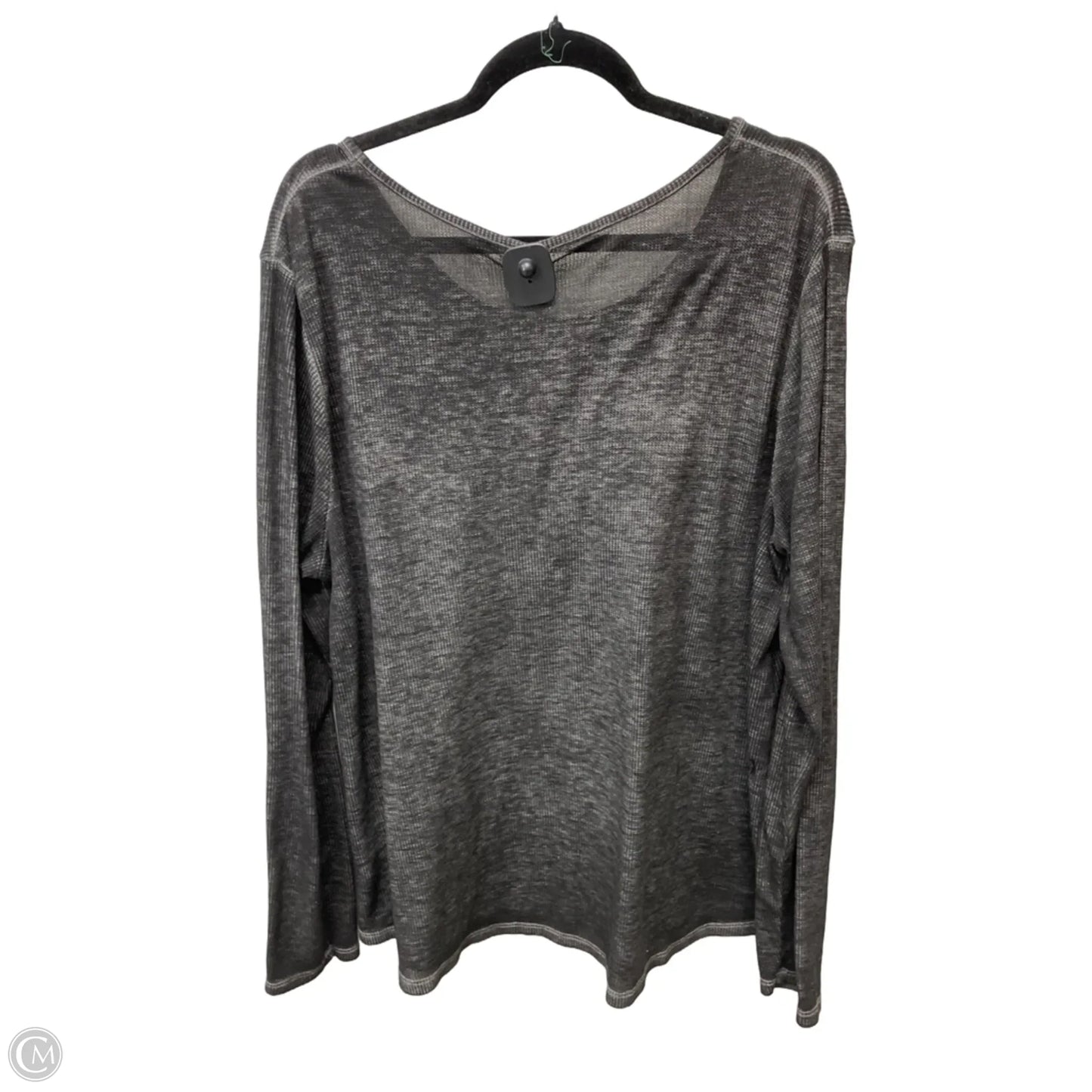 Top Long Sleeve By Cato In Black, Size: 1x
