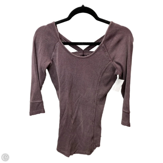 Top 3/4 Sleeve By Free People In Purple, Size: M