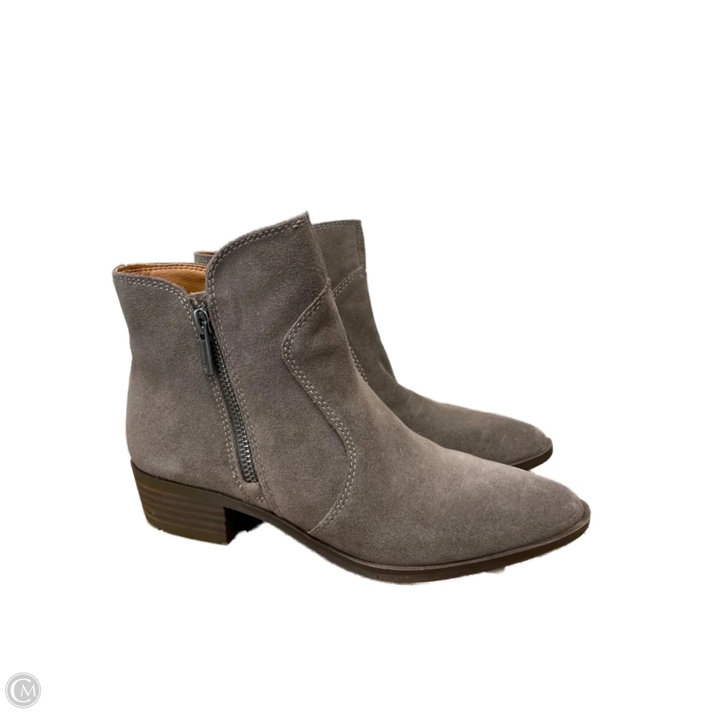 Boots Ankle Heels By Lucky Brand In Grey, Size: 6