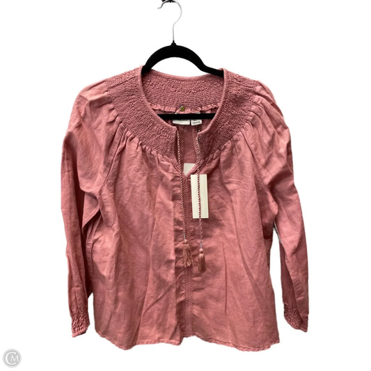 Top Long Sleeve By Rachel Zoe In Pink, Size: L