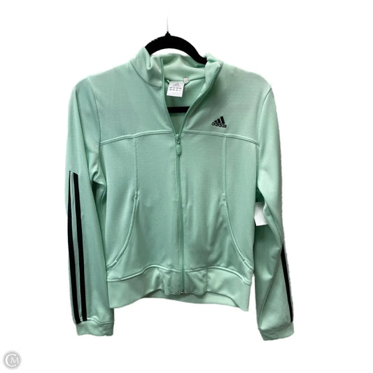 Athletic Jacket By Adidas In Green, Size: S