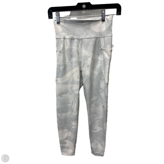 Athletic Leggings By Adidas In Grey & Yellow, Size: S