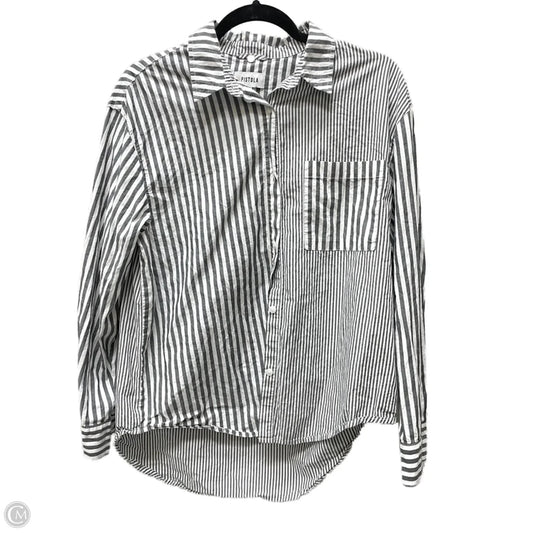 Top Long Sleeve By Pistola In Striped Pattern, Size: S