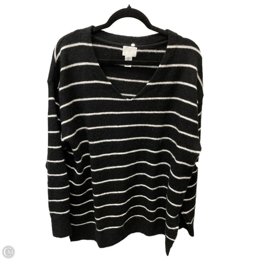 Sweater By H&m In Striped Pattern, Size: L