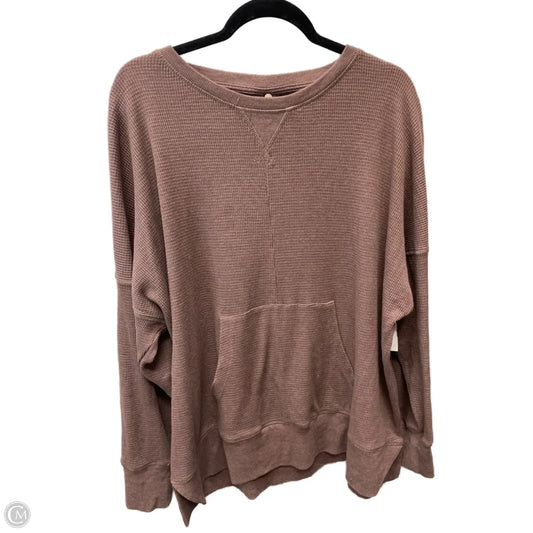 Sweatshirt Crewneck By Clothes Mentor In Brown, Size: Xl