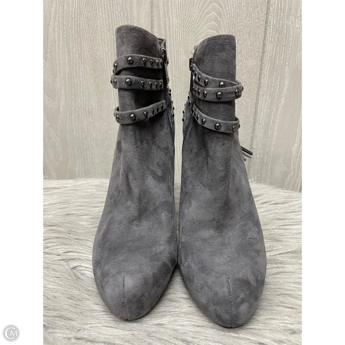 Boots Ankle Heels By Jessica Simpson In Grey, Size: 8