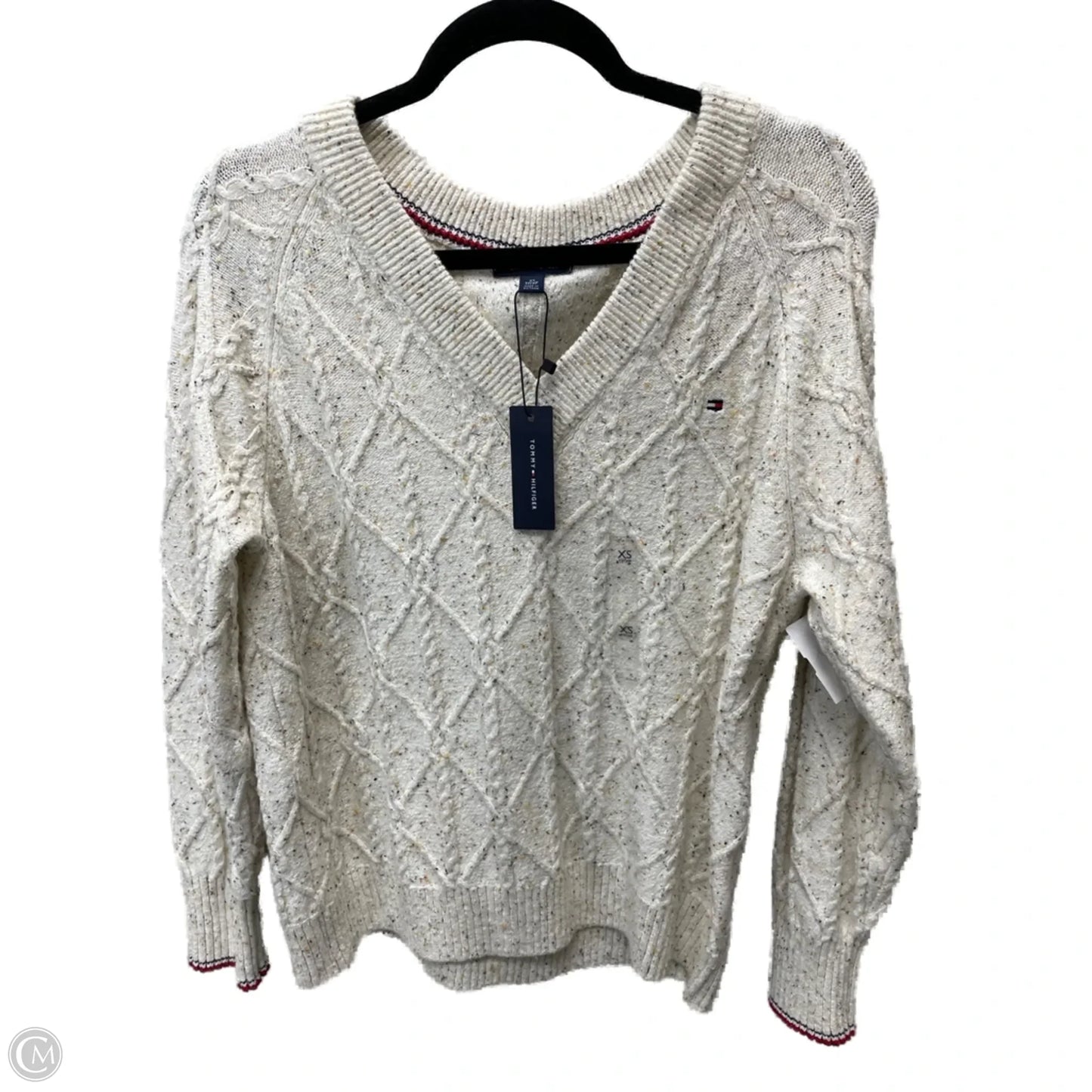 Sweater By Tommy Hilfiger In Cream, Size: Xs