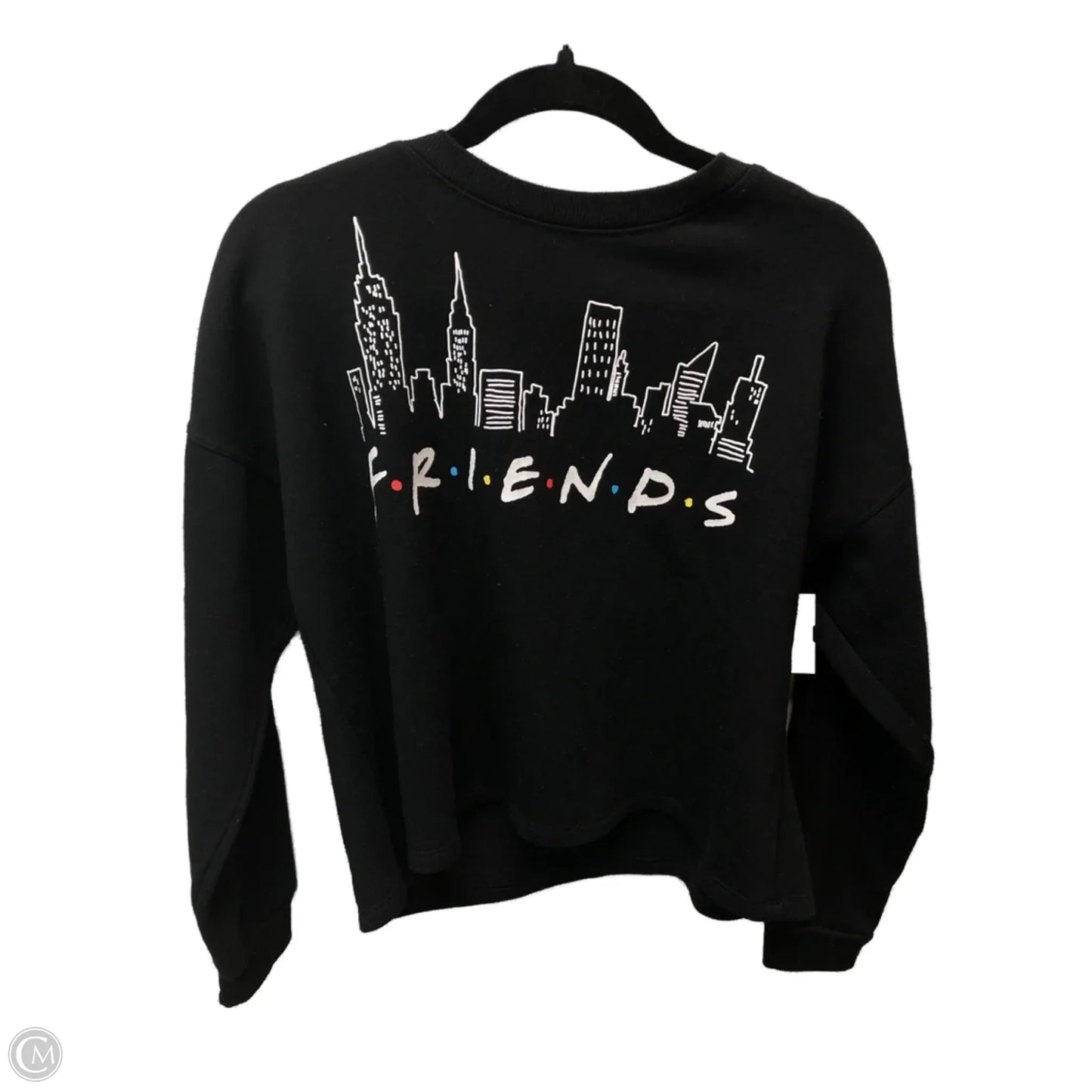 Sweatshirt Crewneck By Clothes Mentor In Black, Size: M