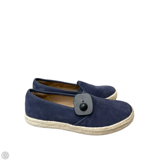 Shoes Flats By Clarks In Blue & Tan, Size: 8