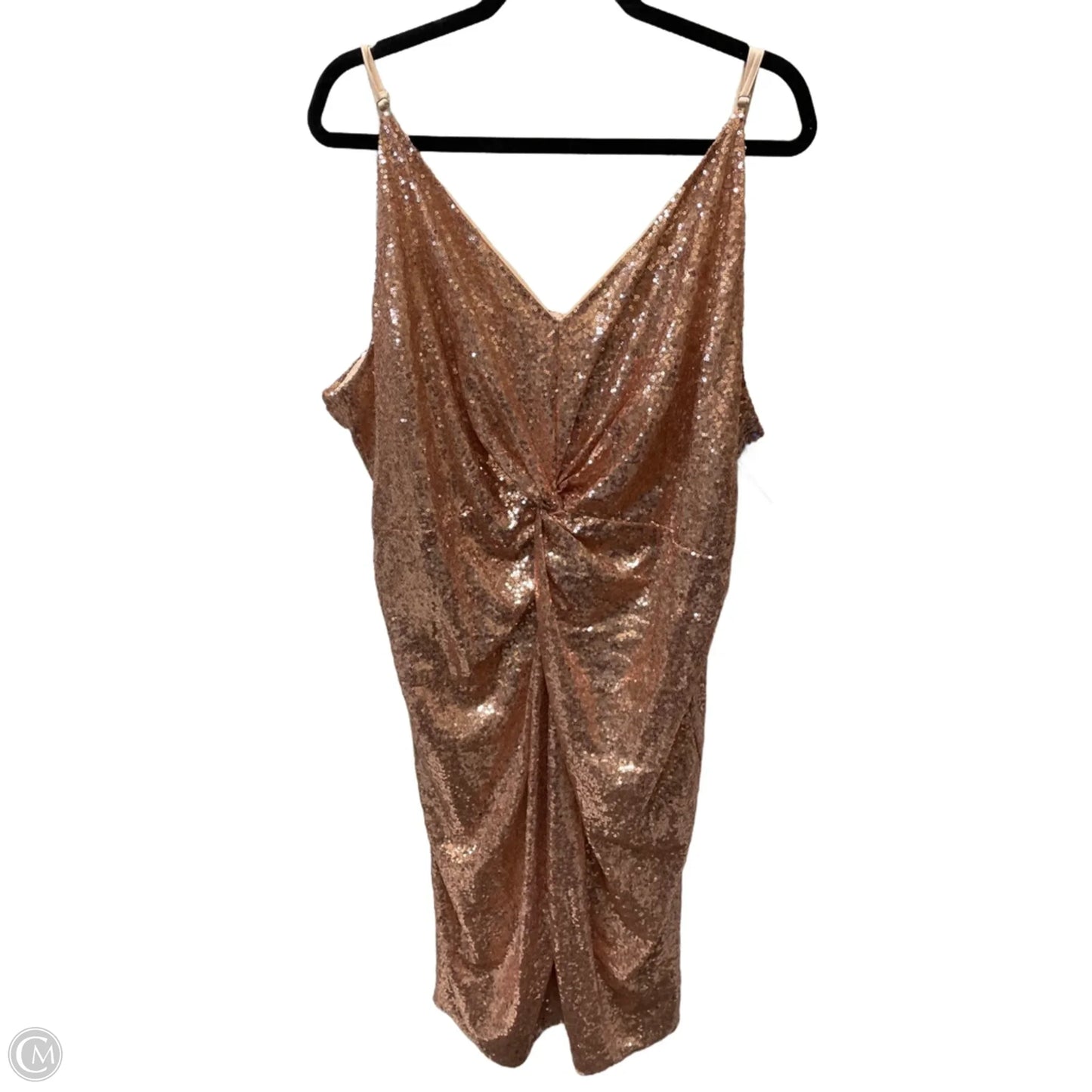 Dress Party Short By Boohoo Boutique In Rose Gold, Size: 3x