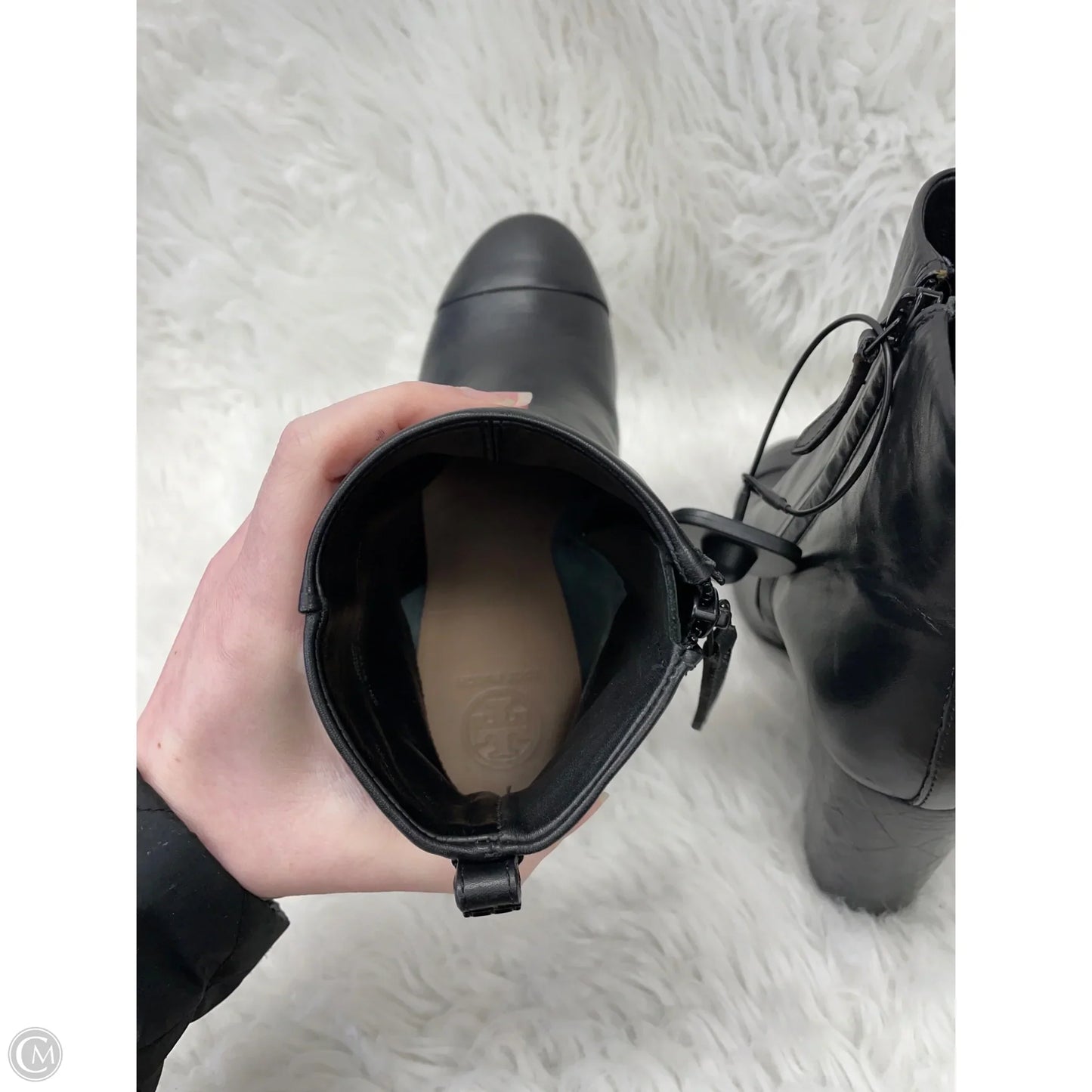 Boots Designer By Tory Burch In Black, Size: 8