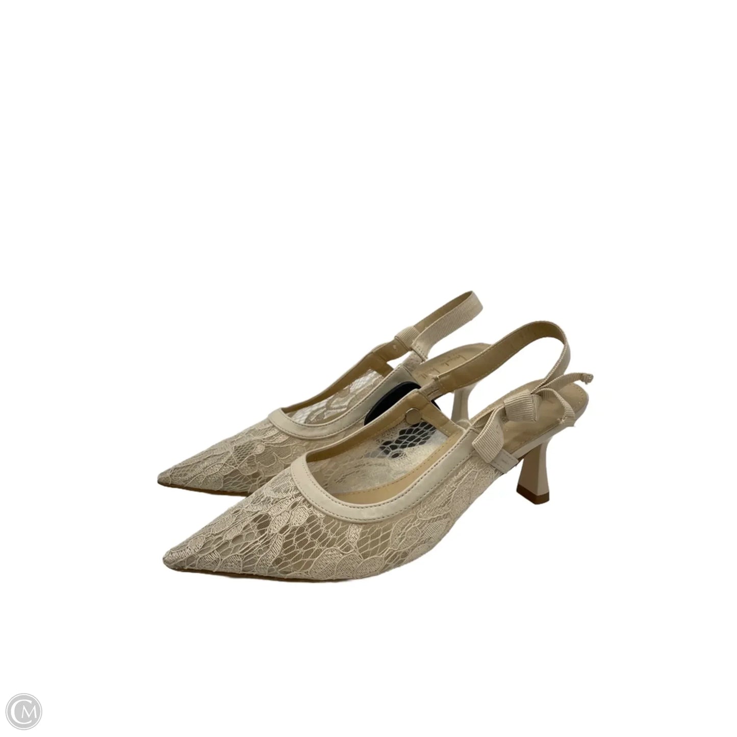 Shoes Heels Kitten By Nicole Miller In Cream, Size: 8