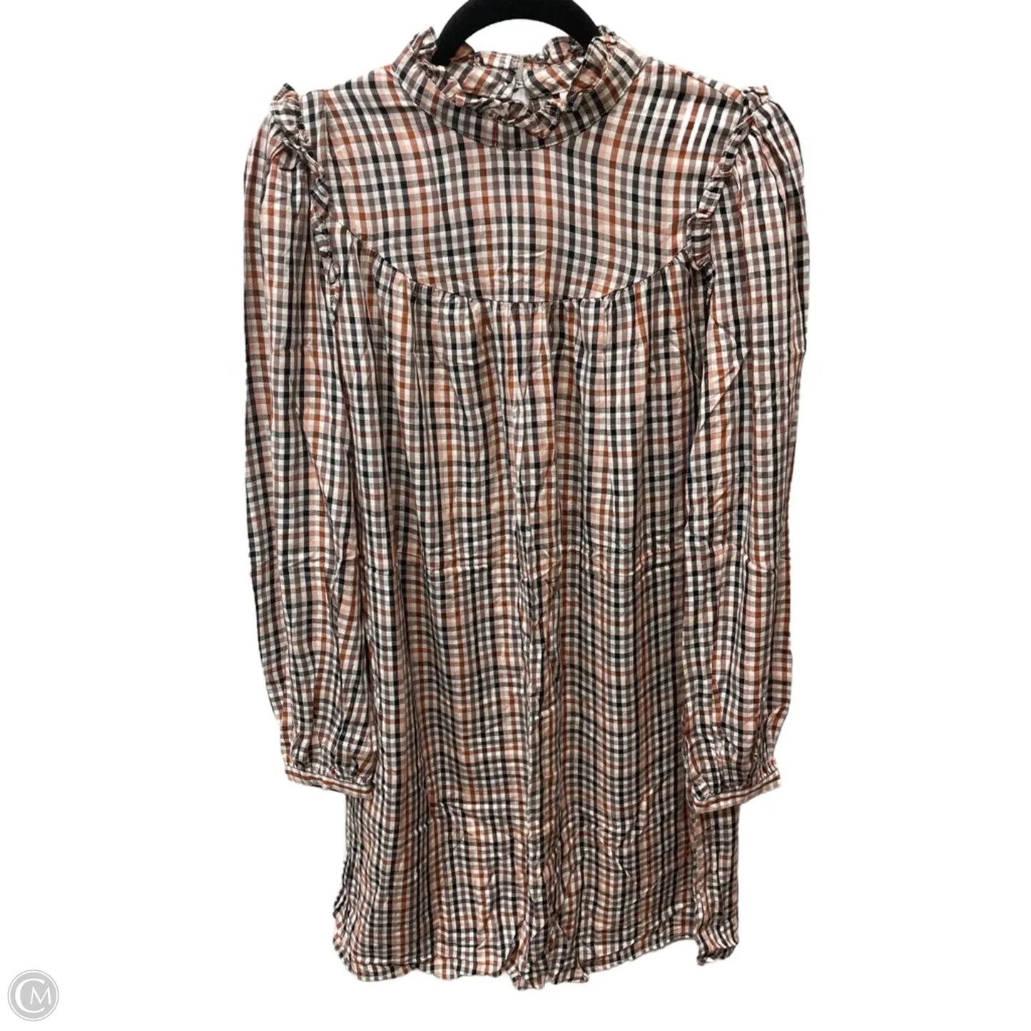 Dress Casual Midi By A New Day In Checkered Pattern, Size: S