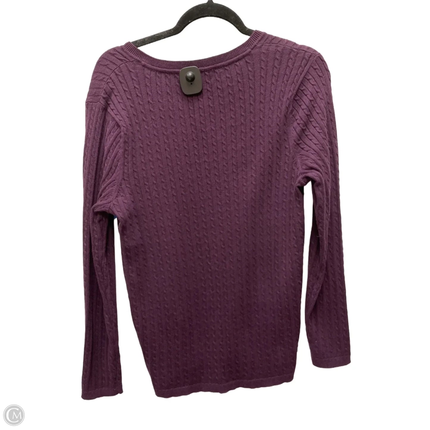 Sweater By Tommy Hilfiger In Purple, Size: L