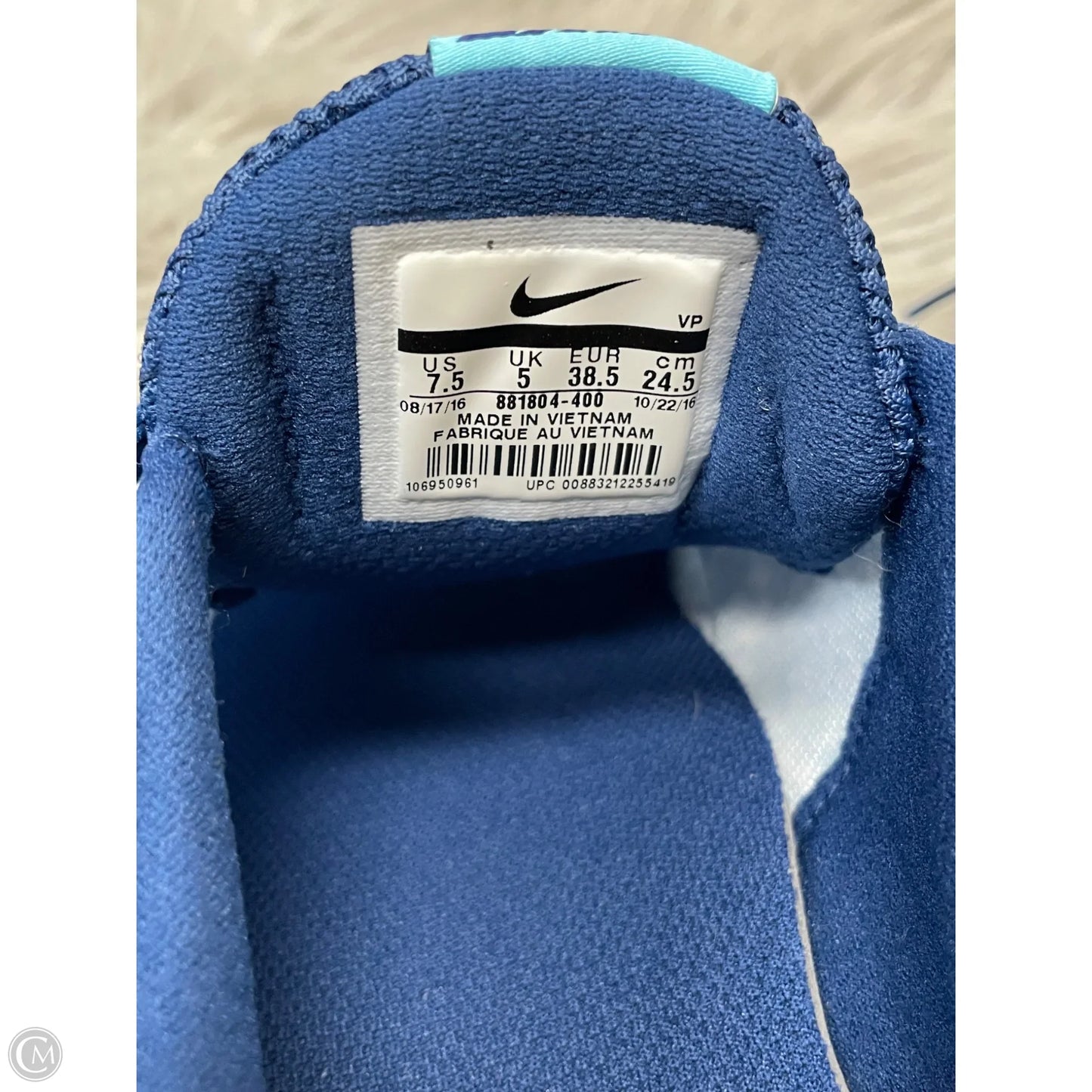 Shoes Athletic By Nike In Blue, Size: 7.5