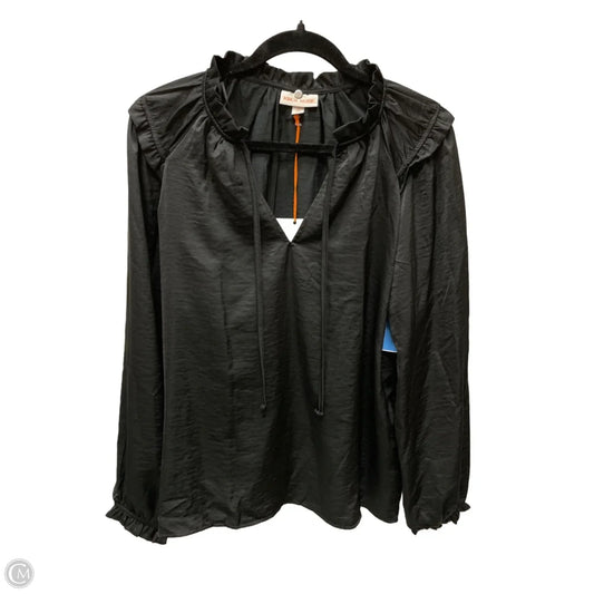 Top Long Sleeve By Knox Rose In Black, Size: M