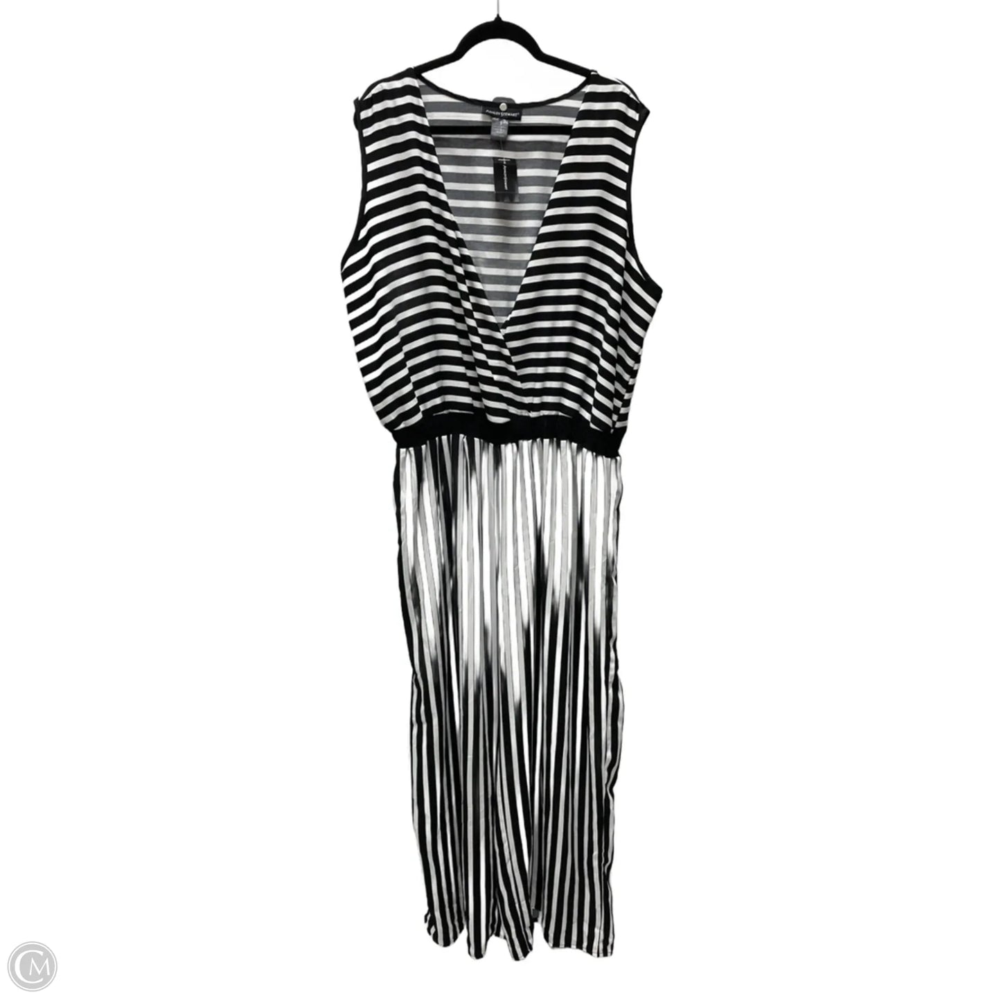 Jumpsuit By Ashley Stewart In Black & White, Size: 3x