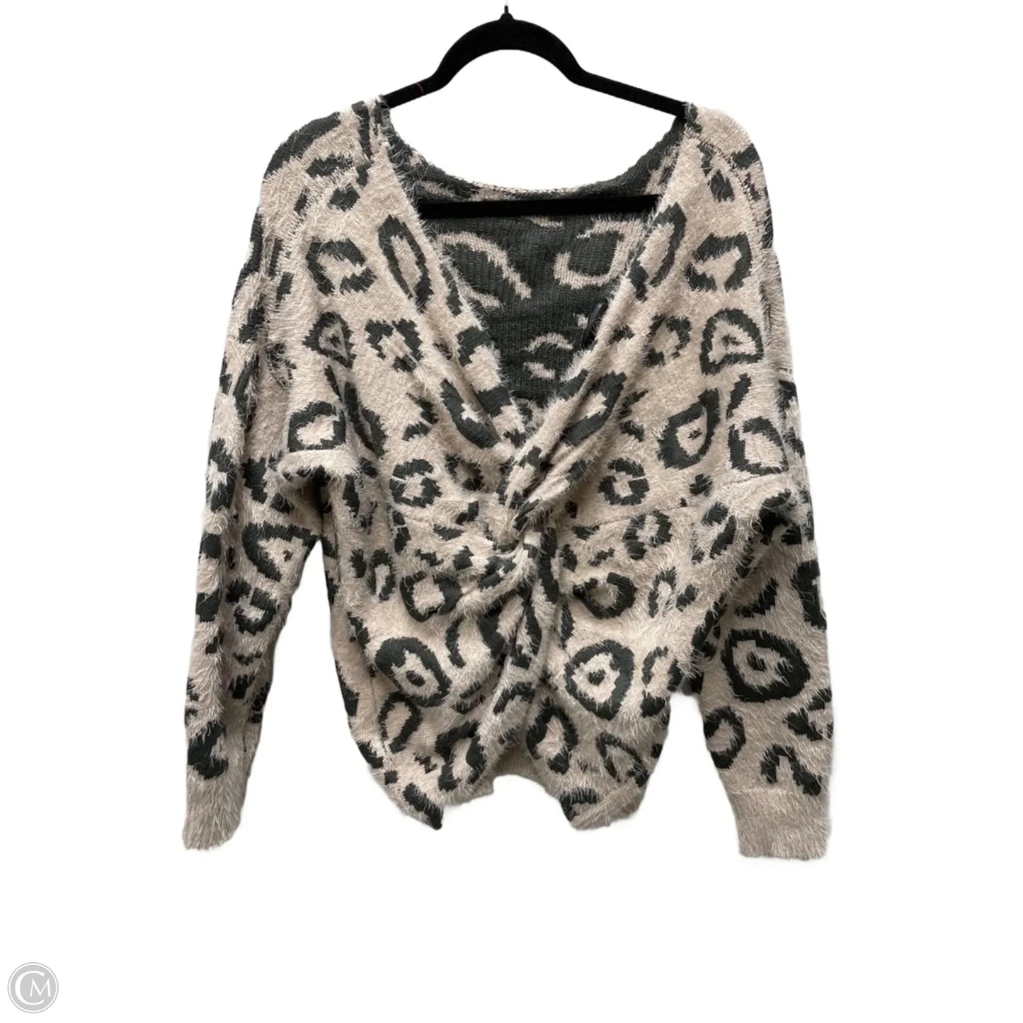 Sweater By Easel In Leopard Print, Size: L