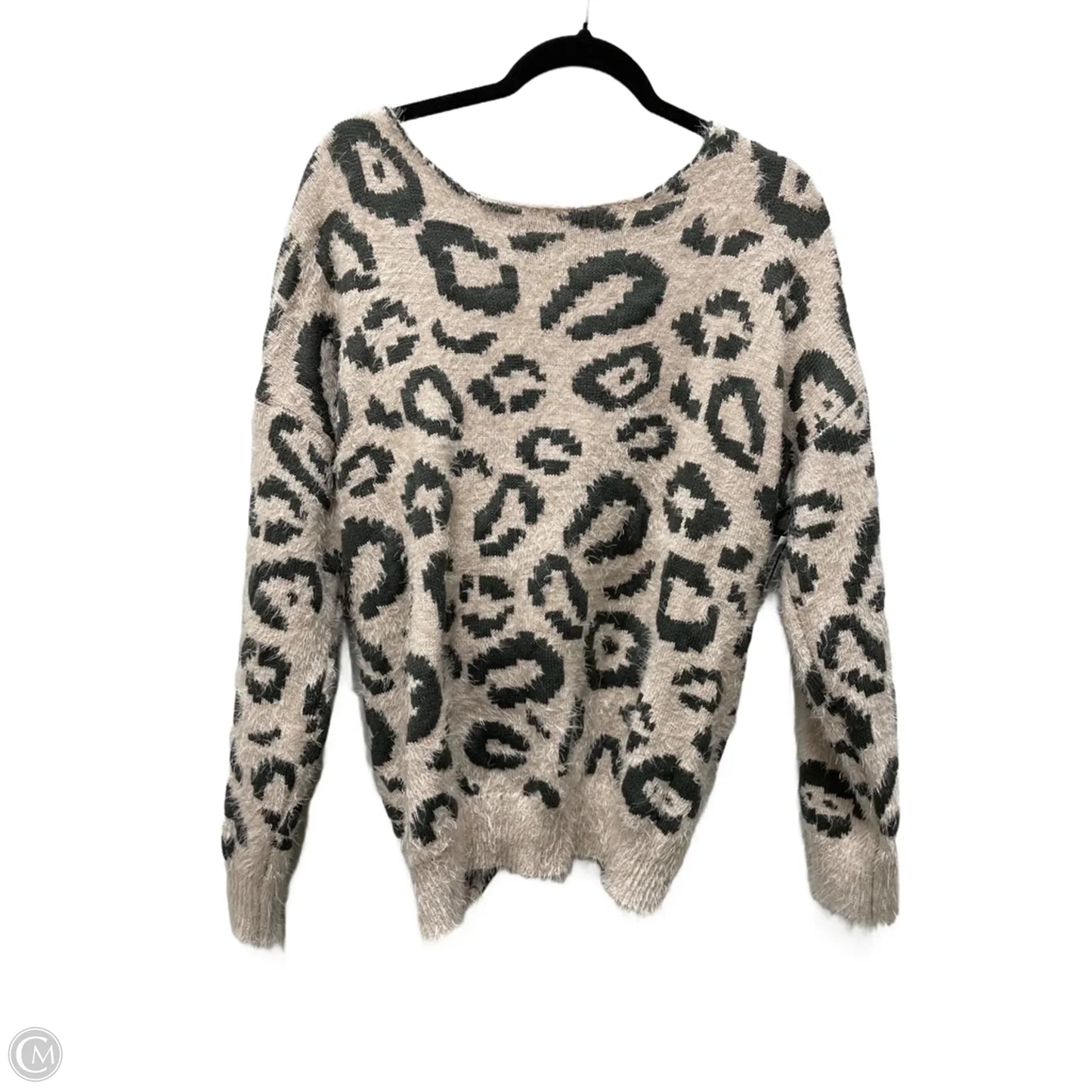 Sweater By Easel In Leopard Print, Size: L