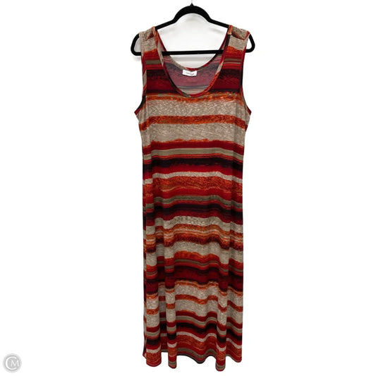 Dress Casual Maxi By Calvin Klein In Orange, Size: 3x