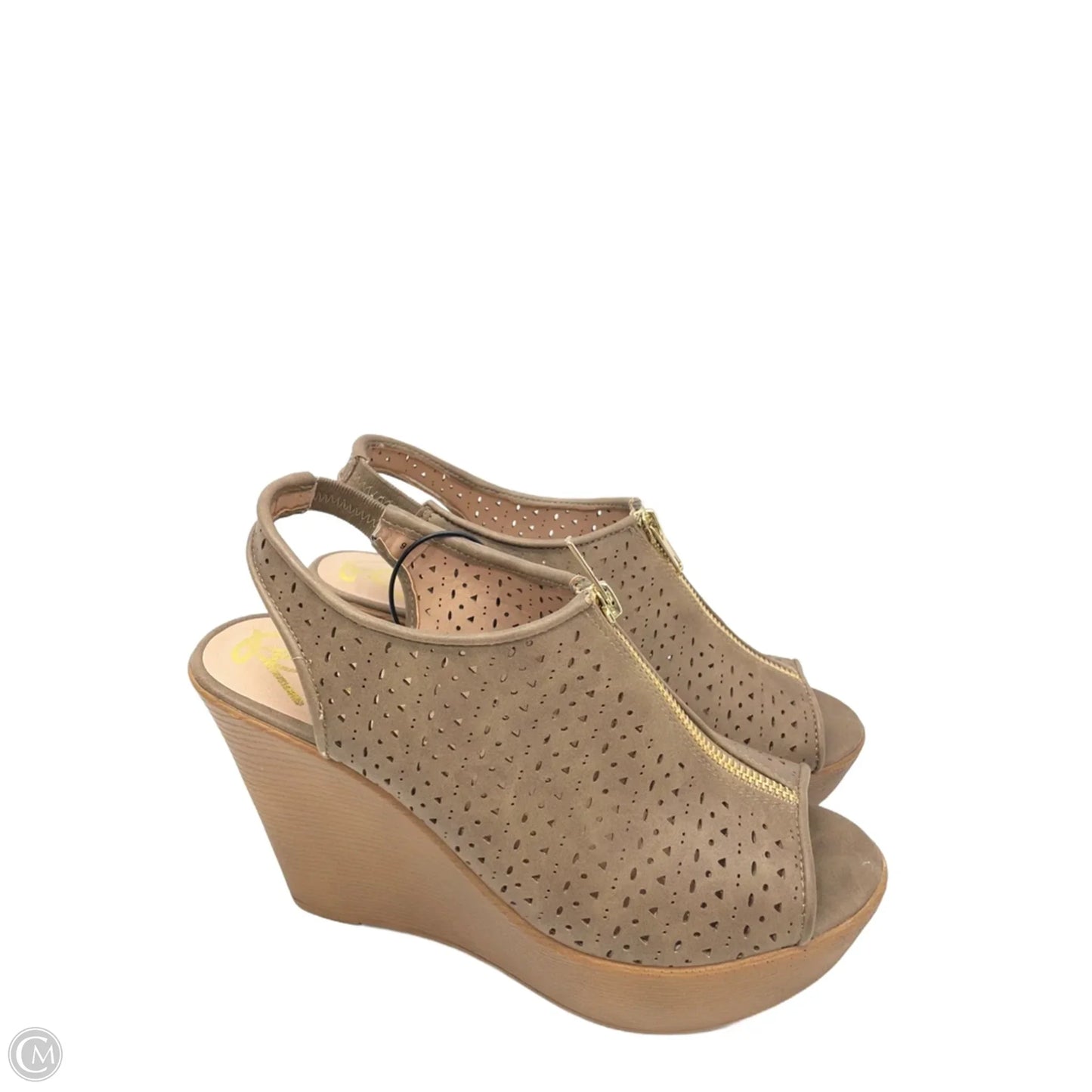 Sandals Heels Wedge By Rock And Candy In Tan, Size: 9