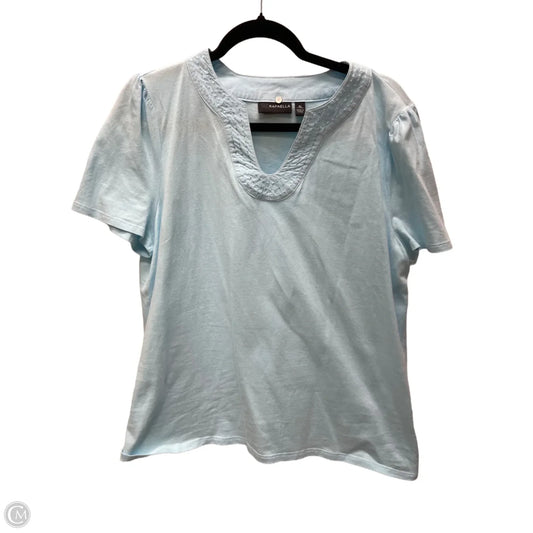 Top Short Sleeve By Rafaella In Blue, Size: Xl
