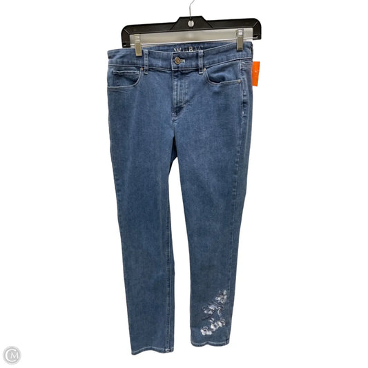 Jeans Straight By White House Black Market In Blue Denim, Size: 4