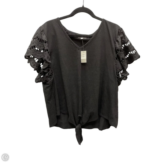 Top Short Sleeve By Maurices In Black, Size: Xl