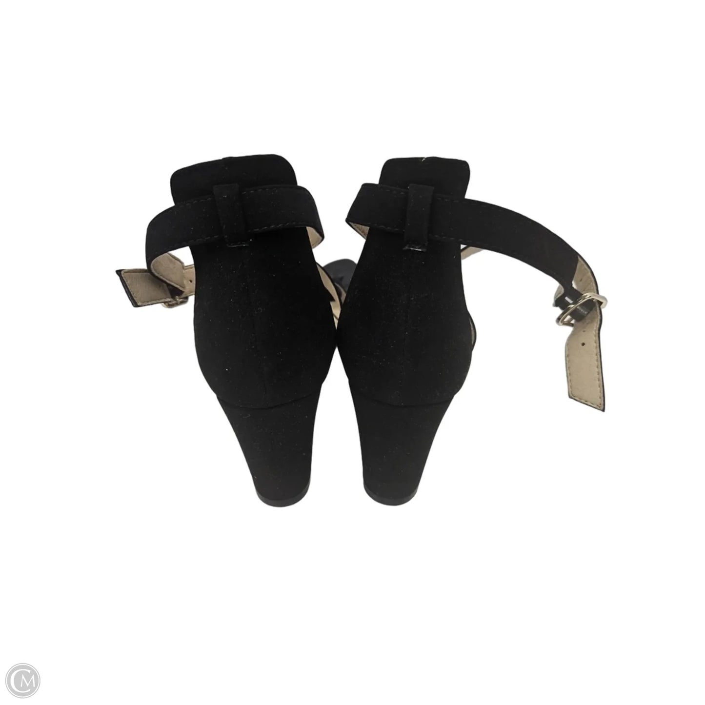 Sandals Heels Block By Clothes Mentor In Black, Size: 9