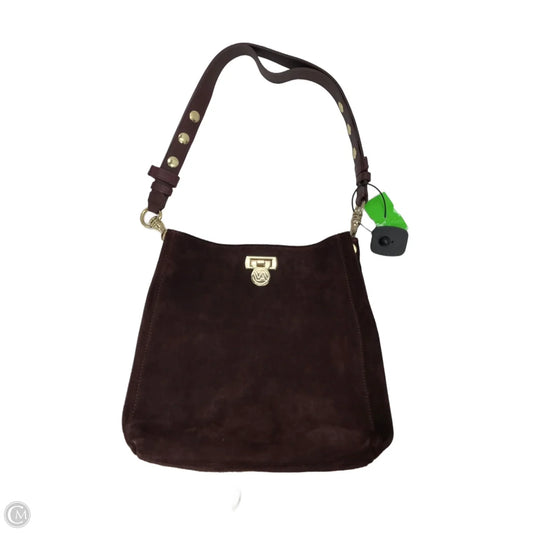 Handbag Leather By Valentina, Size: Medium