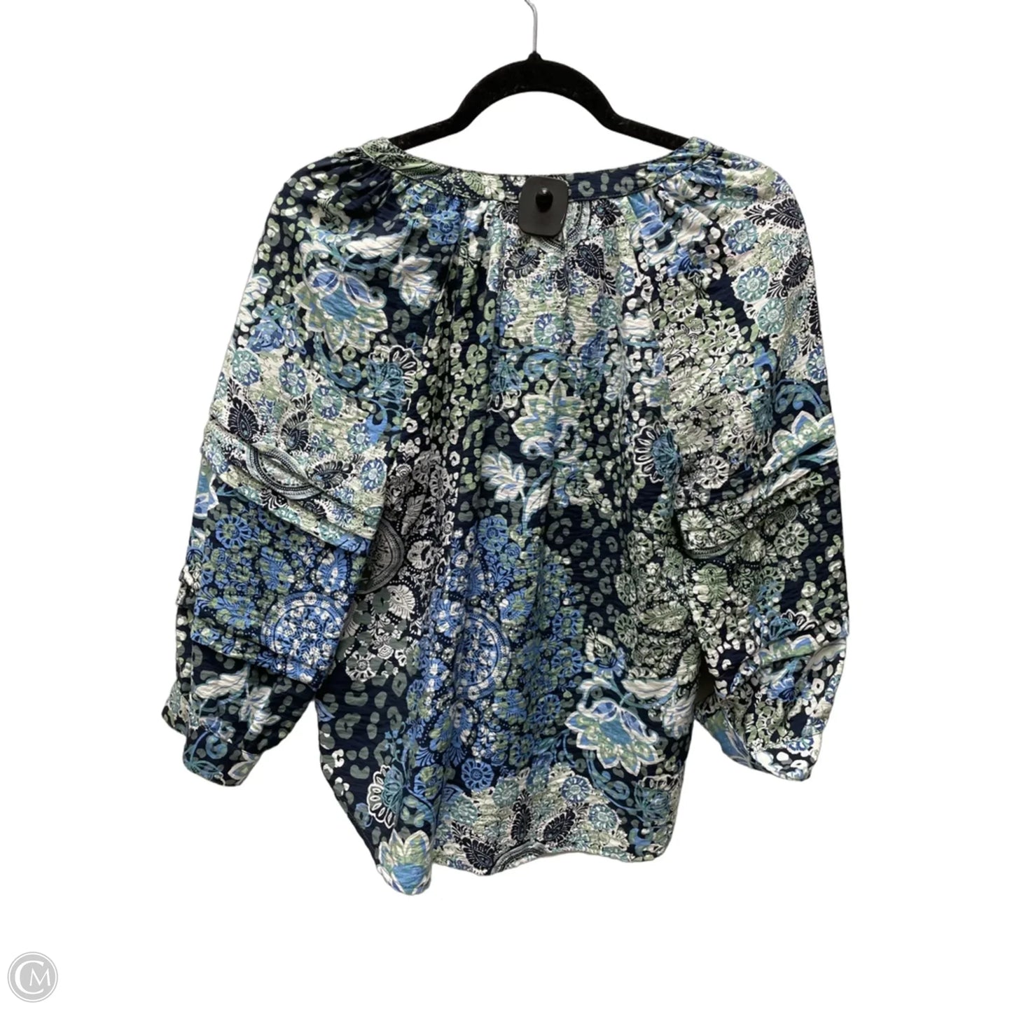 Top 3/4 Sleeve By Ruby Rd In Blue & Green, Size: Sp