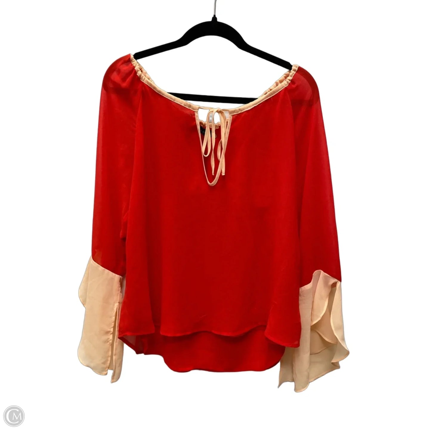 Top 3/4 Sleeve By Clothes Mentor In Orange, Size: M