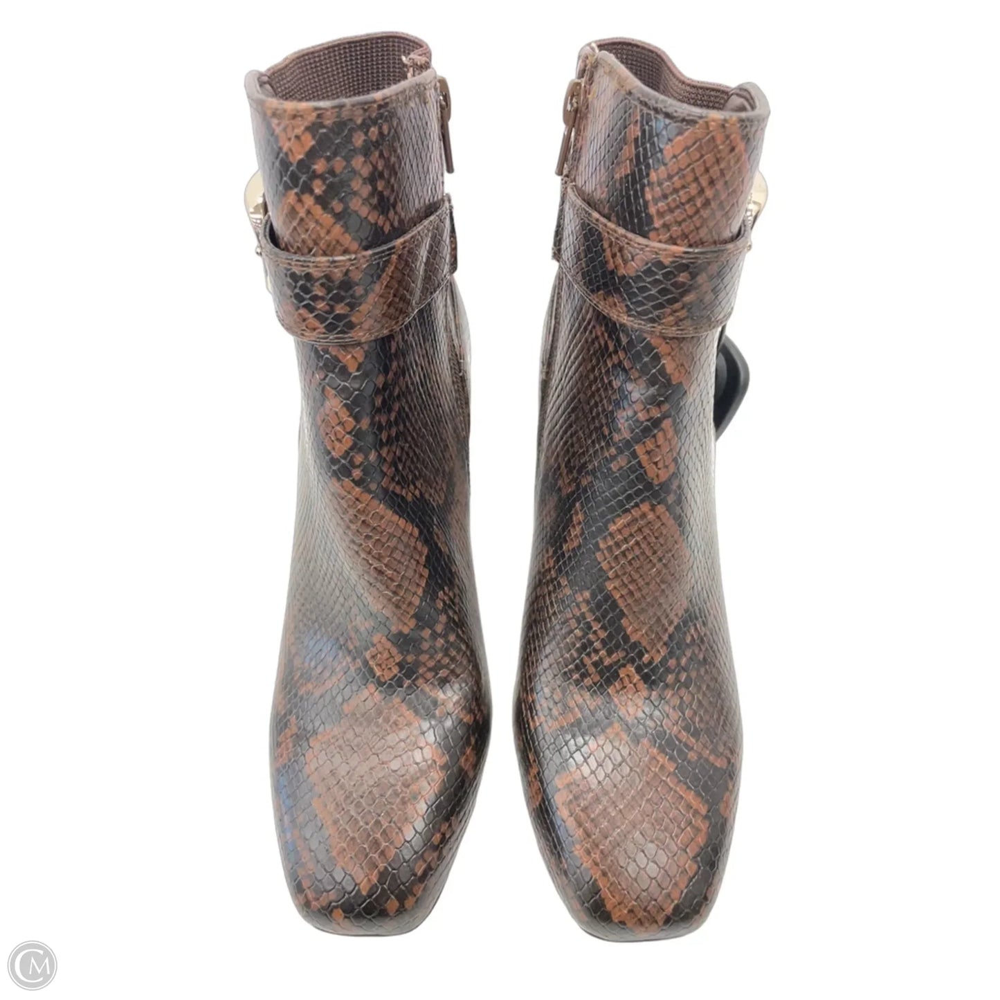 Boots Ankle Heels By Kelly And Katie In Snakeskin Print, Size: 7