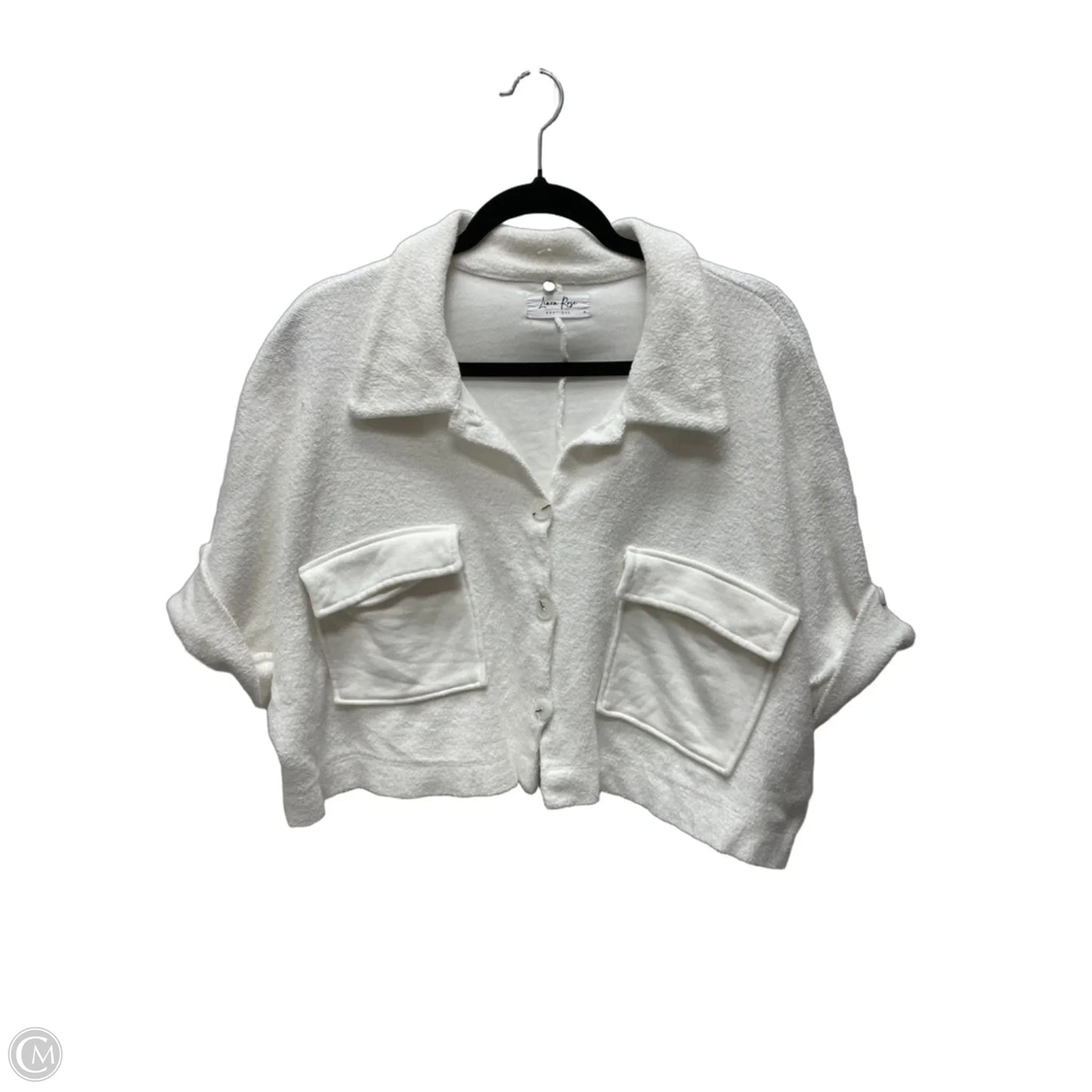 Top Short Sleeve By Clothes Mentor In Cream, Size: M