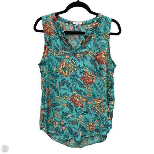 Top Sleeveless By Maurices In Floral Print, Size: L