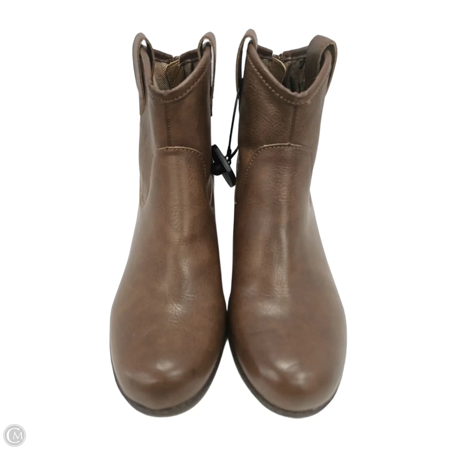 Boots Ankle Heels By Boc In Brown, Size: 9