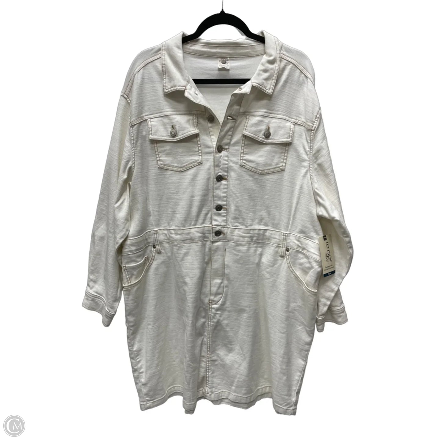 Dress Casual Short By Terra & Sky In Cream, Size: 2x