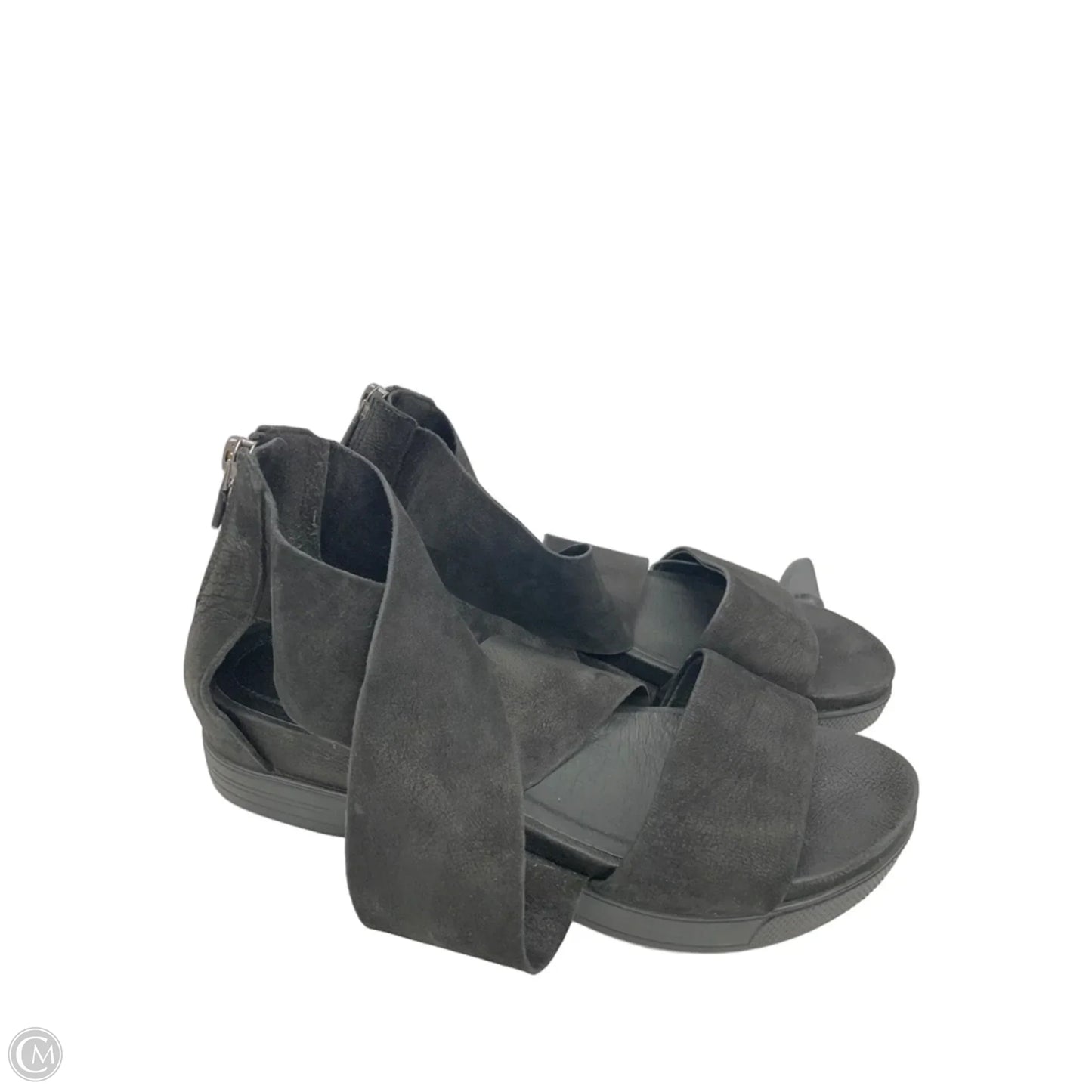 Sandals Heels Platform By Eileen Fisher In Black, Size: 8.5