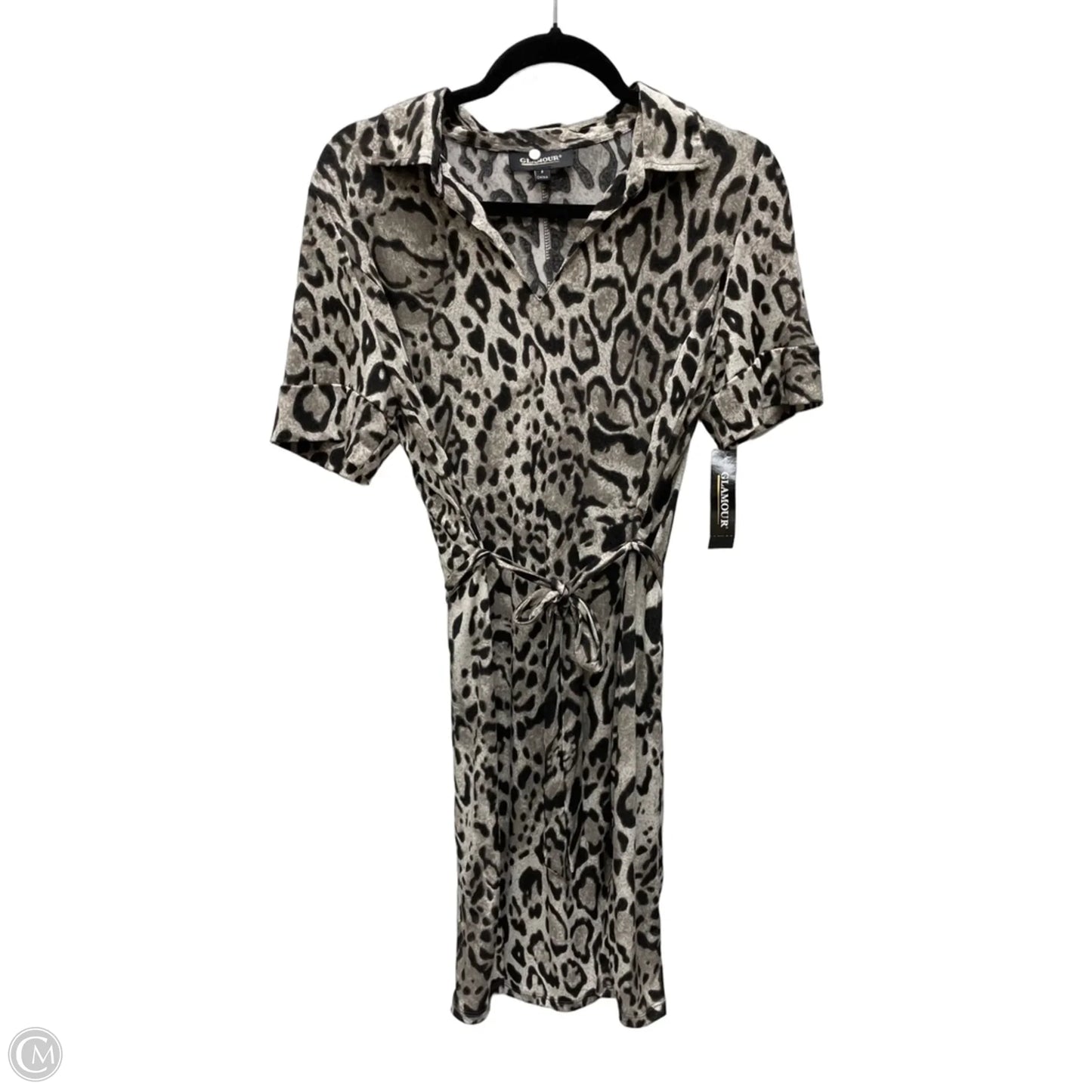 Dress Casual Short By Glamour In Animal Print, Size: M