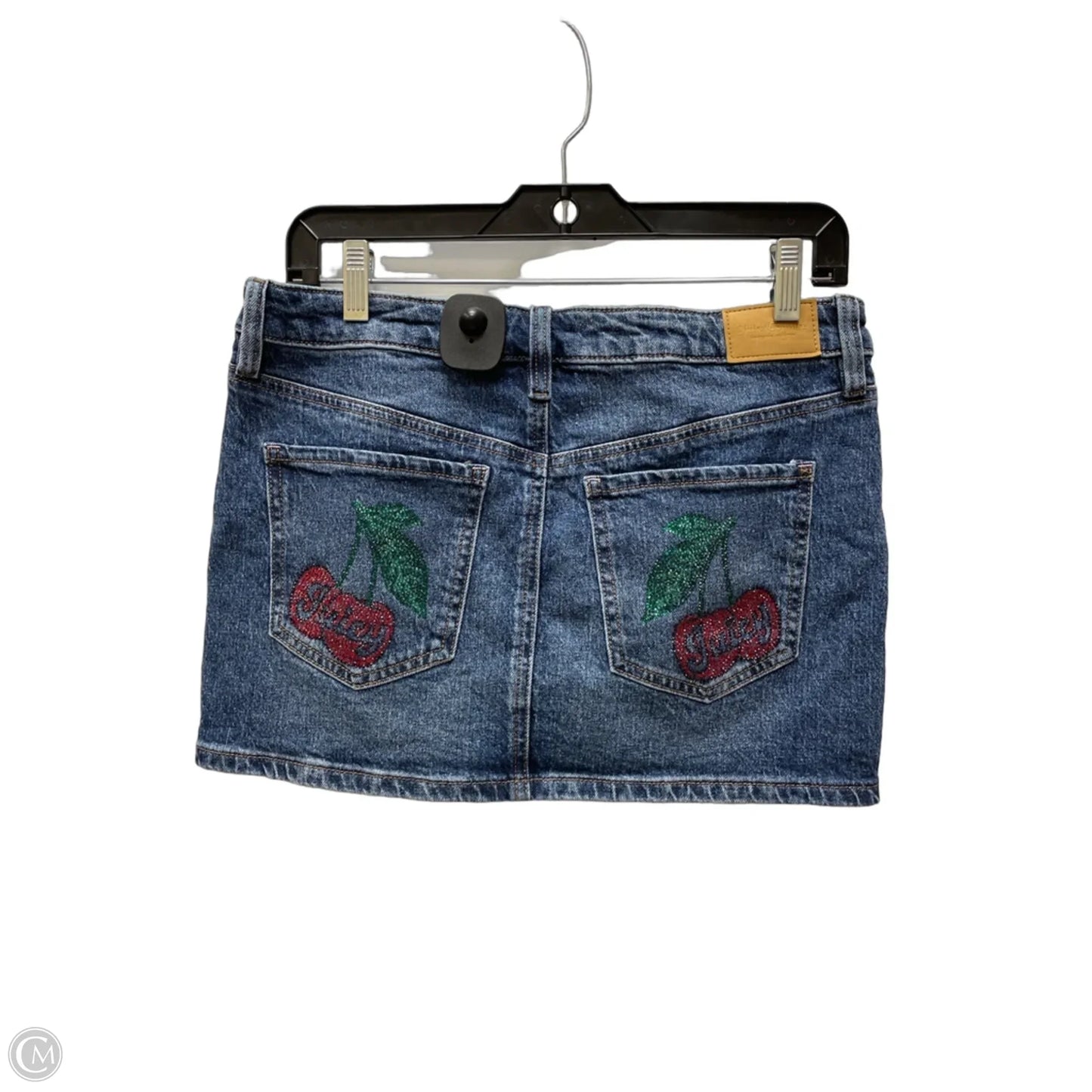 Skirt Mini & Short By Juicy Couture In Blue Denim, Size: 4