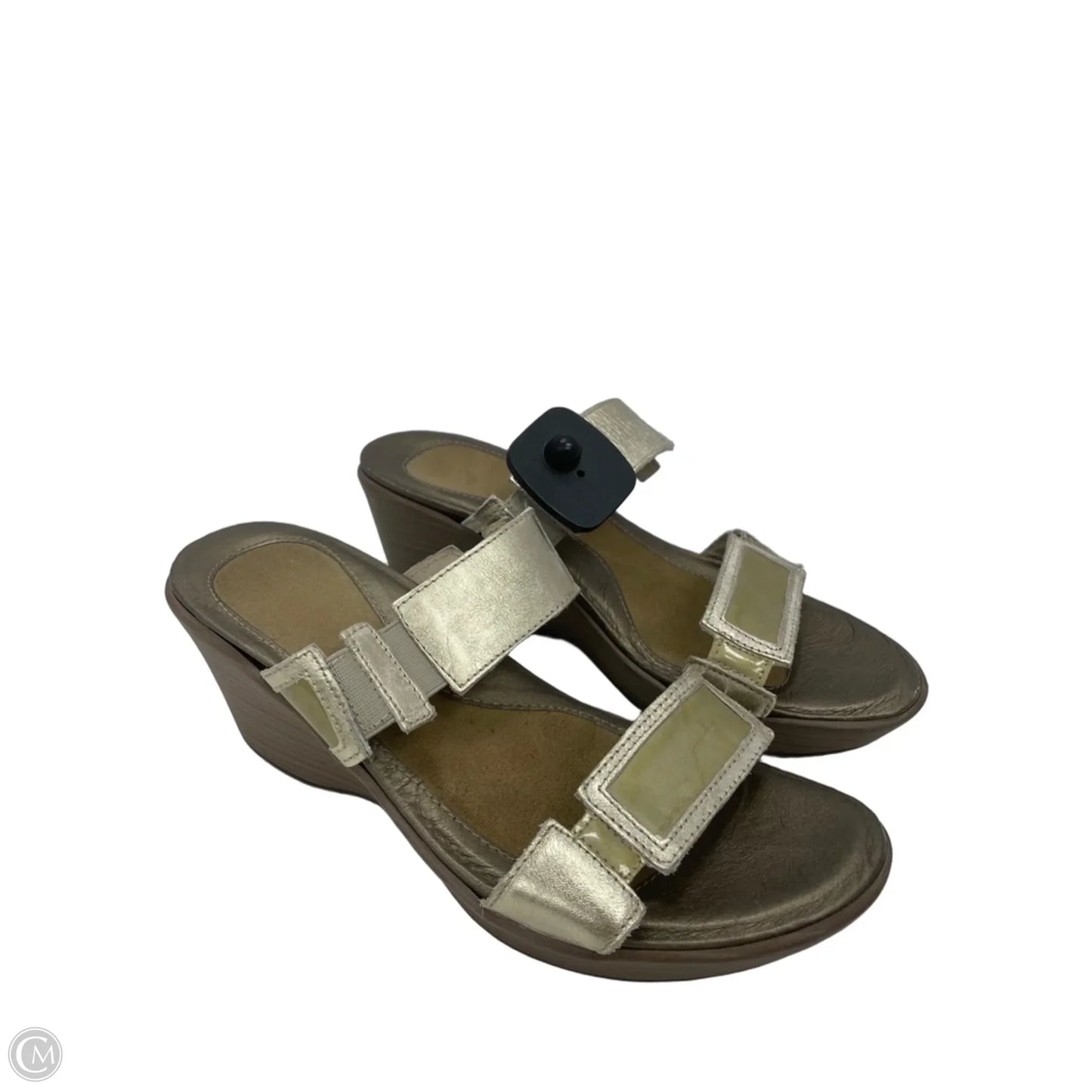 Sandals Heels Wedge By Naot In Gold, Size: 7.5