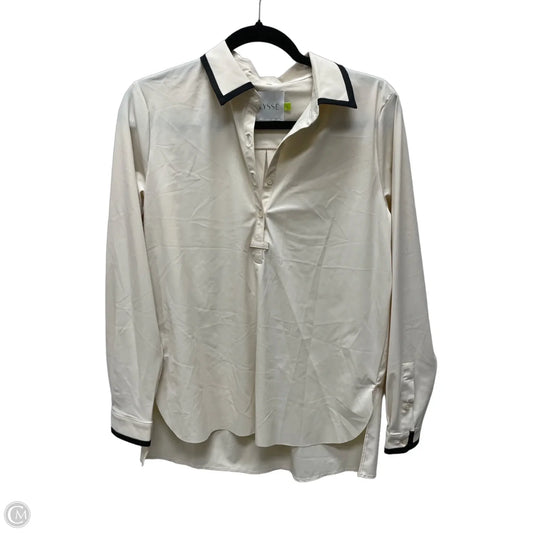 Top Long Sleeve By Lysse In Black & Cream, Size: S