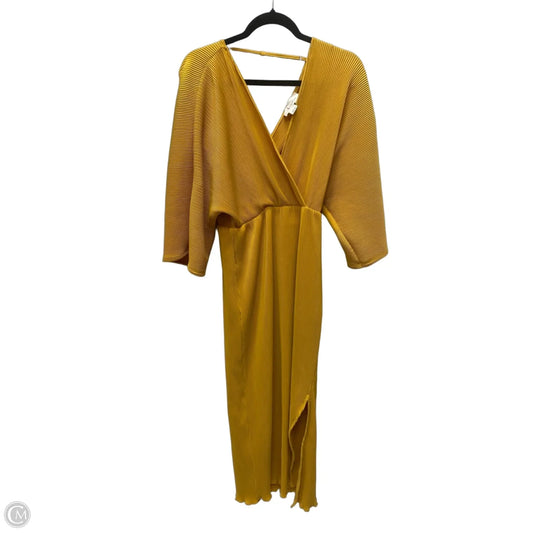 Dress Casual Midi By Anthropologie In Yellow, Size: S