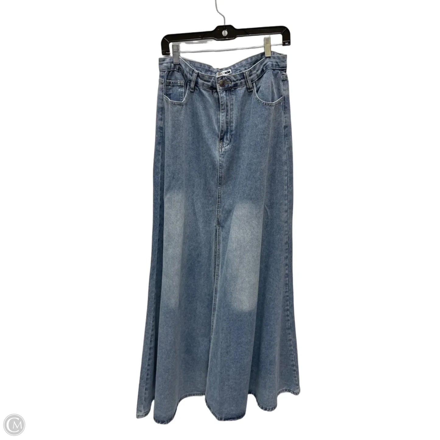Skirt Maxi By Fashion Nova In Blue Denim, Size: 14