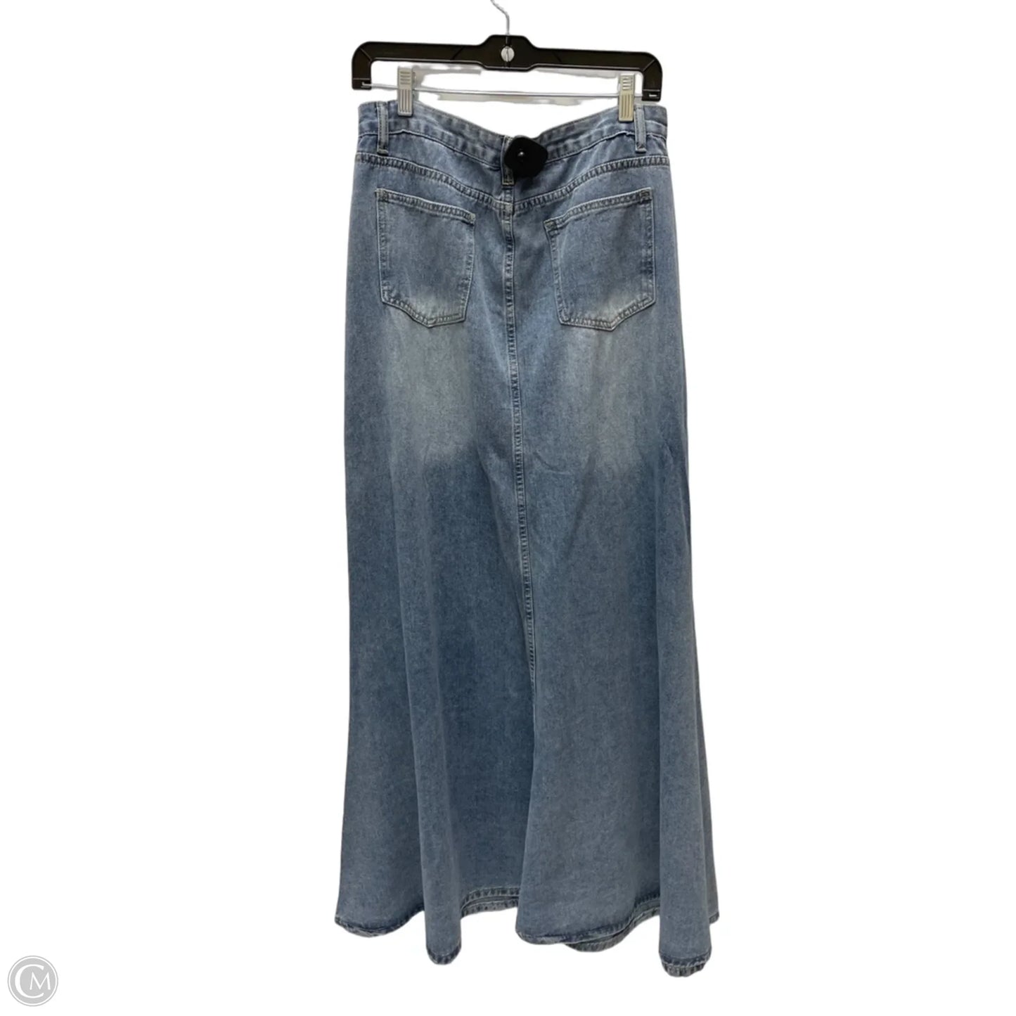 Skirt Maxi By Fashion Nova In Blue Denim, Size: 14