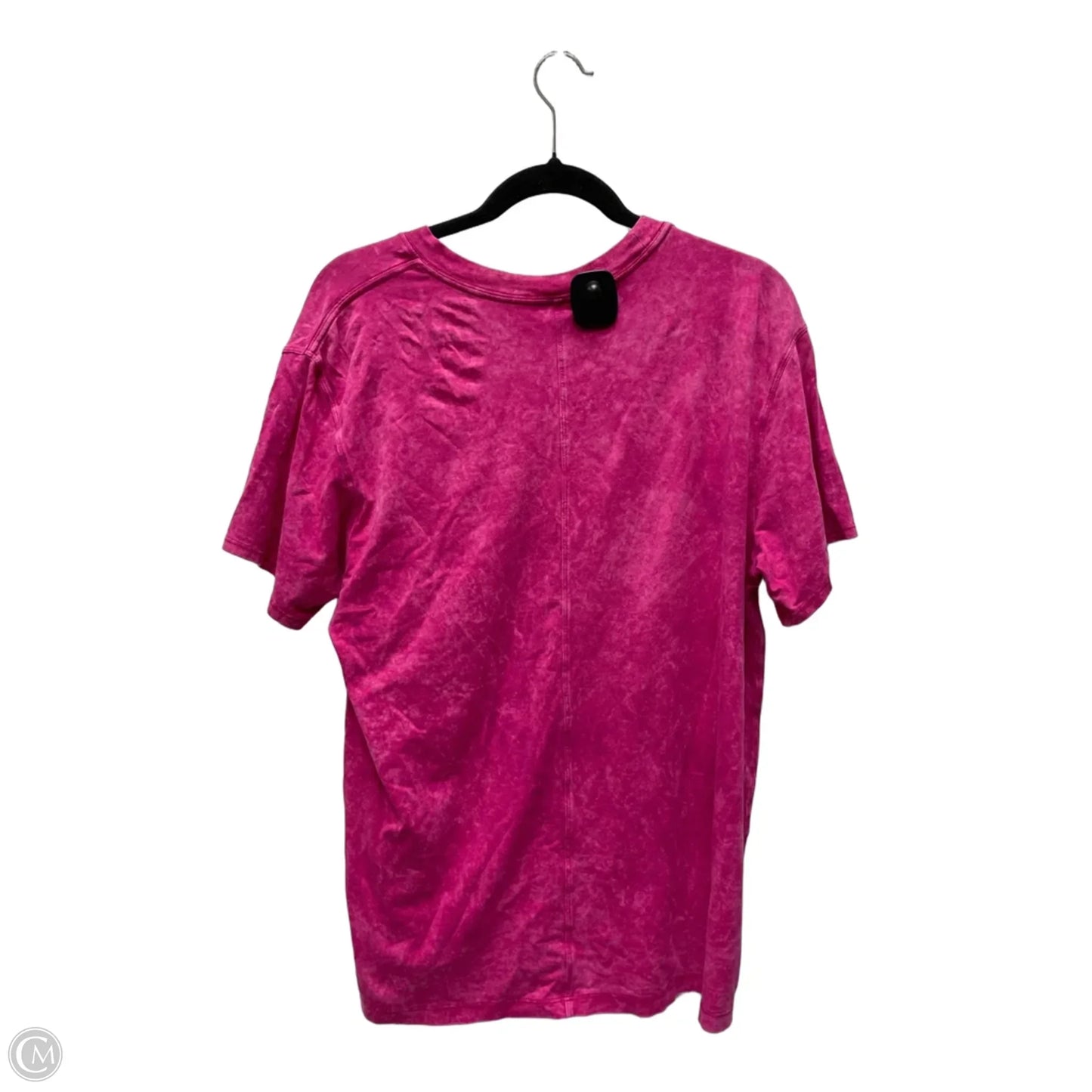Athletic Top Short Sleeve By Lululemon In Pink, Size: L
