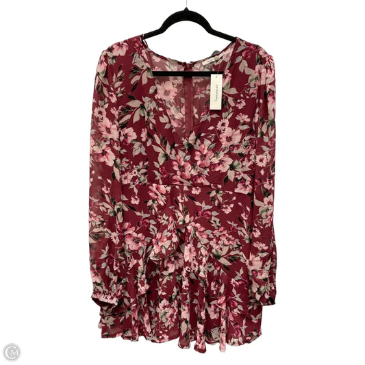 Dress Casual Short By Mi Ami In Floral Print, Size: Xl